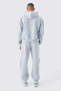 Fabricant de vêtements personnalisés, ensemble de survêtement en coton 100% uni, confortable, marque privée, pantalon bootcut unisexe et sweat-shirt - Product Image 2