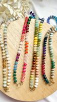 Collier de perles en pierre naturelle multicolore, tendance, avec breloque audacieuse en pierre précieuse étanche plaqué or 18 carats, faible MOQ, pour marques de boutiques