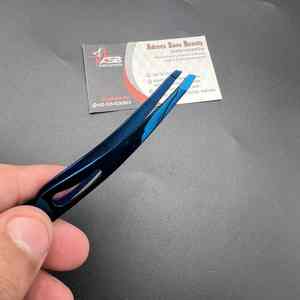 แหนบถอนขนแหนบคิ้วพลาสม่าสีฟ้าทำจากสเตนเลสสตีลปลายเรียวแหนบถอนขนคิ้วแบบปรับแต่งโลโก้ได้ตามต้องการ - Product Image 2