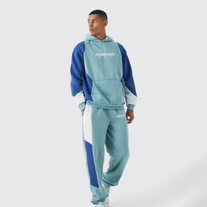 Conjunto de chándal deportivo de algodón para hombre, transpirable y pantalones de chándal Sudadera con capucha, conjunto de Sudadera con capucha ecológica - Product Image 2