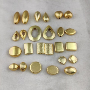 Cuentas y accesorios de joyería chapadas en oro pulido, cuentas de joyería de cobre, abalorios de plata de lujo - Product Image 4