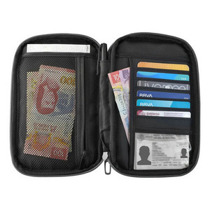 Organizer da viaggio Wallis con cerniera e tracolla nero e grigio - Product Image 5