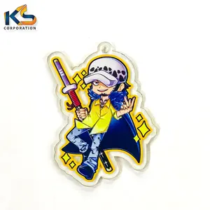 Custom Logo Acrylic Charms Cartoon <b>Anime</b> Photo Double Pendant Transparent Clear Acrylic <b>Keychain</b> - Product Image 1