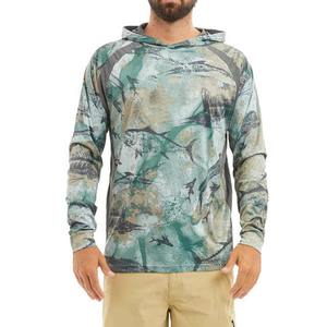 UPF50 +, camisas de pesca cómodas de manga larga para hombre, sudaderas de pesca de rendimiento, ropa de protección solar, sudadera de pesca de verano, RTS - Product Image 3