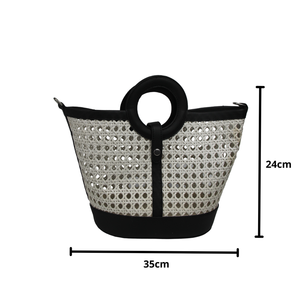 Meilleures ventes Sac à main de plage d'été en PVC pour femmes, cadeau élégant de mode du Vietnam avec poignées d'anneau - Product Image 6