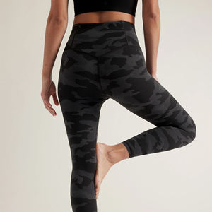 Latest Design Customized Logo Printing High Quality Wholesale 2026 Women's High Waist Camouflage <b>Pattern</b> Invisible <b>Leggings</b> - Product Image 2