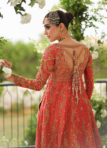 Robe de mariée pakistanaise Farshi avec décoration en cristal tenue de demoiselle d'honneur ou de mariage élégante - Product Image 6