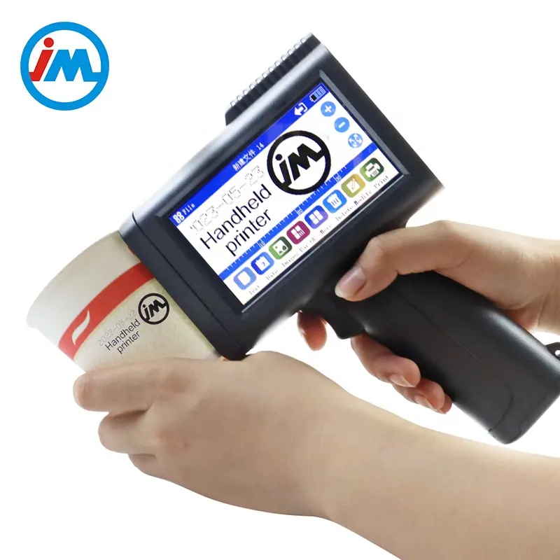 Multifunctional Coding Machine With Fast Dry Solvent Ink Print Exp Date 1d 2d Code Logo Portable Handheld Inkjet Printer