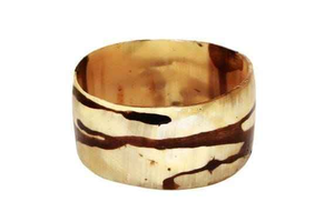 Bracelet de manchette en corne de vache/bracelet de manchette en corne de buffle pour femmes/bijoux en corne unie par artisanat en croissant - Product Image 6