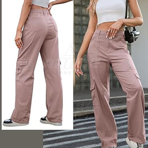 Pantalón cargo ligero y transpirable Estilo atemporal Pantalón cargo multibolsillo para mujer para uso diario - Product Image 4