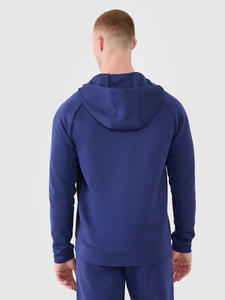 Sweat à capuche uni unisexe à fermeture éclair complète avec poches avant et cordon de serrage Sweat à capuche polaire décontracté pour hommes et femmes Sweat à capuche d'hiver - Product Image 5