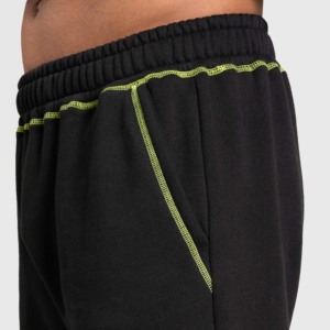 Sporty Black-Green Joggers XL Size Lightweight <b>Woolen</b> Fabric Zipper Decoration Waterproof Golf Pants for Spring Summer Spandex - Product Image 5