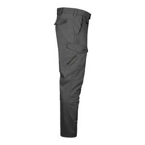 Pantalon élastique multi-poches pour hommes pour l'extérieur Techwear Cargo Soft Shell Tactical Work Trousers with Flat Front Mid Waist for Adults - Product Image 4