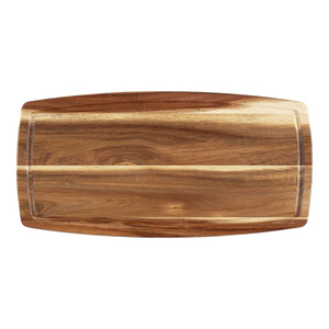 <b>Large</b> Acacia <b>Wood</b> Cutting Board with Juice Drip Groove Hardwood Chopping & Carving Countertop Block Veg Meat Cutting and Serving - Product Image 4