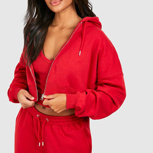 Haut court tricoté personnalisé pour femme, style décontracté, coupe oversize, 100 % coton, idéal pour l'hiver - Product Image 5