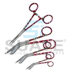 SUAVE CHIRURGICAL INSTRUMENTS Ciseaux à pansement en acier inoxydable incurvés et droits personnalisés Source d'alimentation manuelle - Product Image 1