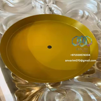 Plafonnier suspendu moderne Zenith en forme de cercle doré, en acrylique, pour décorations de mariage aux Émirats arabes unis, en Arabie Saoudite et aux États-Unis