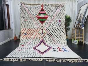 Meilleure vente artistique marocain tapis à pois à la main en laine de mouton coloré laine Plash berbère marocain tapis en laine pour votre chambre - Product Image 6