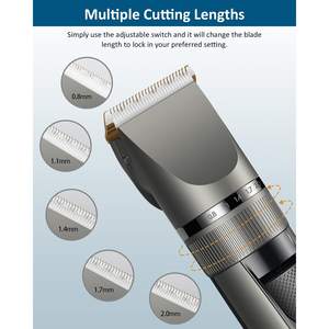 Kit de coupe de cheveux électrique sans fil rechargeable professionnel, lame en acier inoxydable, ensemble de tondeuses à cheveux, cape de coiffure, prise américaine - Product Image 6