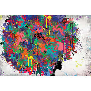 African Woman Pop Art Poster <b>Canvas</b> for <b>Wall</b> Decor - Product Image 1