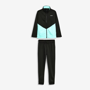 Nouvelle arrivée veste zippée pour enfants bloc couleurs col montant survêtement ensemble enfants survêtement tenue décontracté confortable séchage rapide - Product Image 3