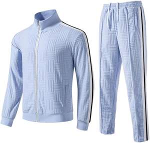 Venta caliente personalizado Unisex Zip-up Training Chándal Conjunto Transpirable Impreso Jogging Trajes con Logo para Hombres - Product Image 1