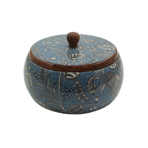 Boîte de rangement de cuisine au design personnalisé avec couvercle Boîtes de rangement faites à la main de taille standard en bois de couleur marron Vente en gros en vrac - Product Image 5