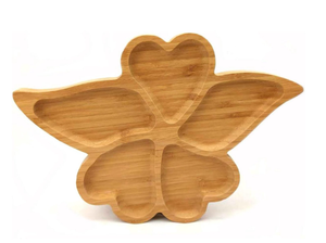 Plat à fruits secs en bois écologique compartiment ménager poli pour décoration de Division de plateau de collation et de bonbons - Product Image 4