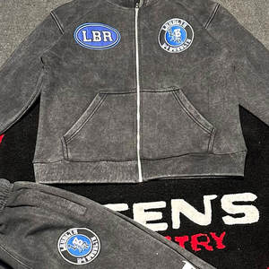 ชุดวอร์มแบบมีฮู้ดผ้าฟอกสีสไตล์วินเทจ พิมพ์ลาย ระบายอากาศ น้ำหนักเบา สำหรับฤดูหนาว พร้อมป้ายสั่งทำพิเศษ สีซีดจางแบบโดนแดด 100% - Product Image 4