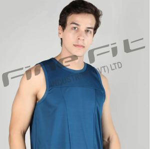 Camiseta sin mangas de entrenamiento con logotipo de bambú transpirable de talla grande para hombre, camiseta negra informal sin mangas para entrenamiento físico, chaleco de gimnasio ecológico - Product Image 5