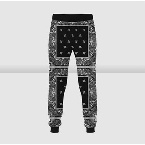 OEM Pantalon de survêtement 100% coton pour hommes, taille haute, personnalisable, jogging vintage délavé à l'acide, leggings plats brodés avec logo patchwork - Product Image 3