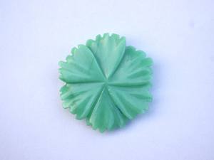 100% Piedra preciosa de crisoprasa natural 30x30mm Flor amarilla tallada para la fabricación de joyas - Product Image 5