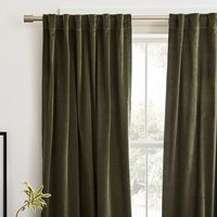 Rideaux occultants en coton 100% vert olive, sur mesure, avec passe-tringles, luxe léger, toutes saisons, pour la décoration intérieure