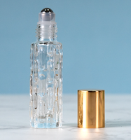 Bouteille à bille en verre de 10 ml au design melon amer, prix d'usine en gros, pour huiles essentielles et recharges de parfum