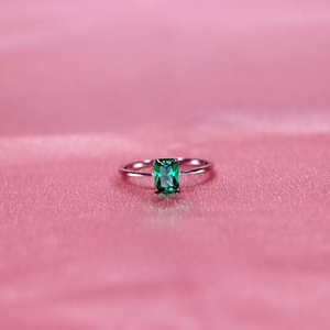 Handmade 925 Sterling <b>Silver</b> <b>Emerald</b> <b>Ring</b> High Quality May Birthstone Genuine Green Gemstone <b>Ring</b> for Weddings & Party - Product Image 1