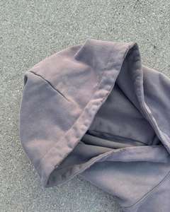 Sudadera con Capucha de Felpa Francesa 100% Algodón, Estilo Vintage, Lavado Ácido, Corte Holgado, con Bolsillo Delantero, Personalizada para Otoño - Product Image 3