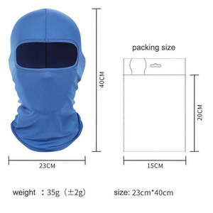 Masque de ski intégral avec logo personnalisé de haute qualité cagoule 1 trou vente en gros - Product Image 4