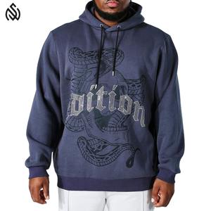 Pull à capuche en coton 100% pour hommes, sweat à capuche imprimé en strass, design en coton avec strass, design à capuche - Product Image 1