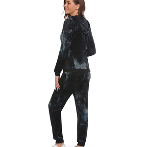 Conjunto deportivo de dos piezas para mujer, tejido suave y cálido, ajuste relajado para estar en casa y comodidad diaria. - Product Image 5