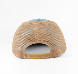 Parches tejidos en sombreros de camionero de 6 paneles de pana Gorra deportiva de pana de alta calidad Sombreros de camionero con logotipo personalizado - Product Image 4
