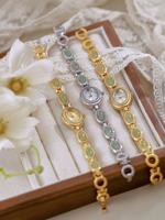 Montre à quartz ovale de luxe pour femmes et enfants avec mouvement Ronda, cadran à aiguilles, bracelet en alliage, fermoir caché à bouton-poussoir - Cadeau tendance