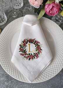 Set <span class=keywords><strong>di</strong></span> <span class=keywords><strong>Tovaglioli</strong></span> Natalizi in Lino Personalizzati con Ricamo, Produzione e Fornitura HSC Factory - Product Image 4