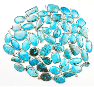 สร้อยคอจี้เทอร์ควอยซ์ย้อมสีธรรมชาติจำนวนมากสำหรับทำเครื่องประดับ - Product Image 1