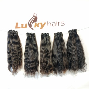 Prix de gros extensions de cheveux humains vierges Remy bruts indiens cuticule alignée Double trame lâche style de vague naturelle profonde - Product Image 5