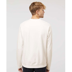 Otoño Invierno adulto suelto Casual 345GSM Color sólido sudadera polar cuello redondo mezcla de algodón sudadera de gran tamaño para hombres - Product Image 3