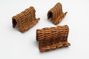 Porte-serviettes en rotin tissé à la main/support de vaisselle/décor à la maison rustique - Product Image 4