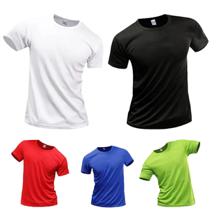 T-shirt à manches courtes en coton décontracté d'été 180g pour hommes, couleur unie, col rond, respirant, anti-rétrécissement, respectueux de l'environnement, directement en usine - Product Image 6