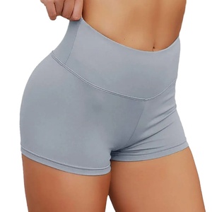 Women High Waist Cross Pocket Booty <b>Shorts</b> Skinny Fit Breathable Quick Dry Athletic Gym Elastic Waist Booty <b>Shorts</b> 2026 - Product Image 1