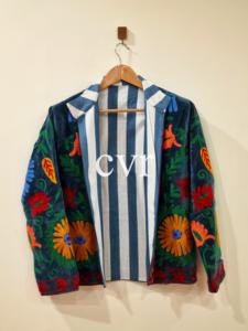 Manteau en velours brodé à la main, col mandarin, manches longues, motif floral, grande taille, vêtements d'extérieur pour femmes, automne, décontracté - Product Image 4