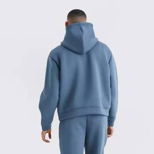 Custom Printed Thermal Plus Size Casual Winter Cotton <b>Fleece</b> Men Jumpsuit <b>Pajamas</b> Hooded Set Pullover Tracksuit Pockets 100% - Product Image 4